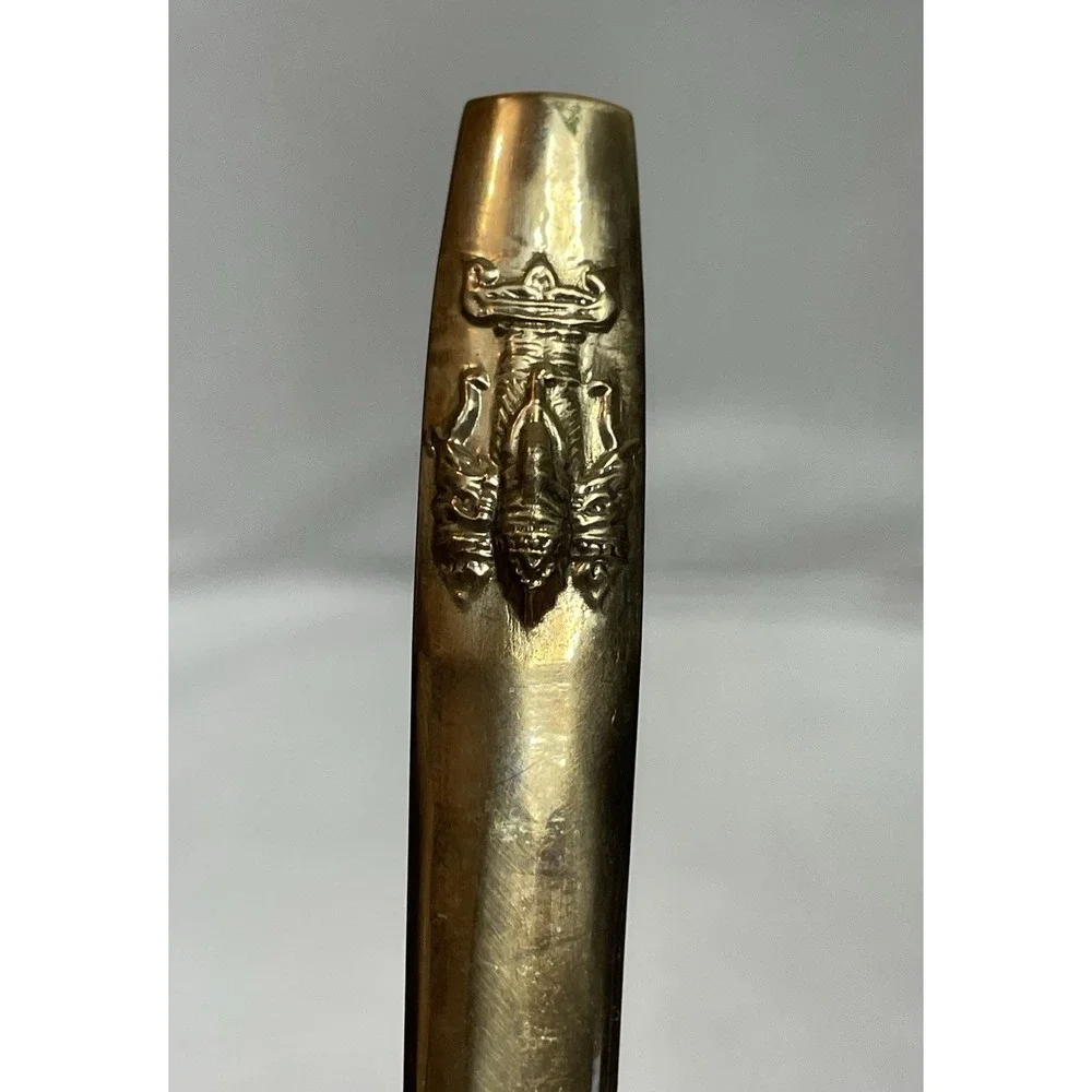 Bronze Ware Flatware 4 Piece 3 Head Elephant Design Bronze Knife Spoons Vtg Siam